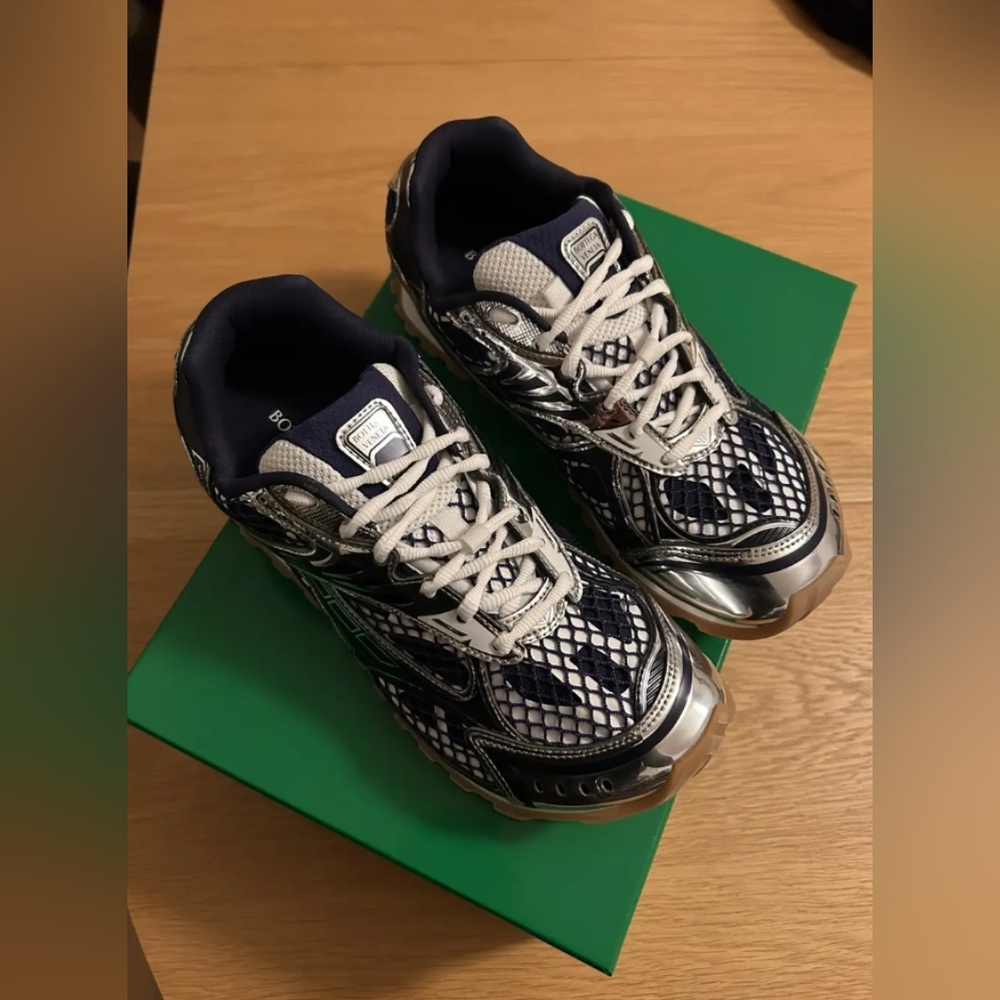 Bottega Veneta Navy Blue Orbit Sneakers